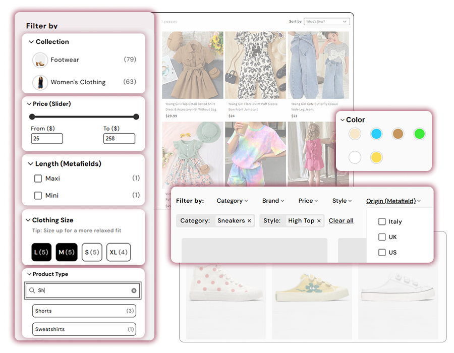 Shopify Custom Filters Interface